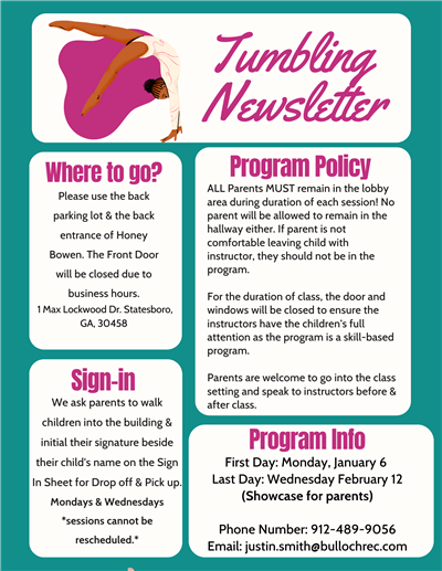 Tumbling Newsletter